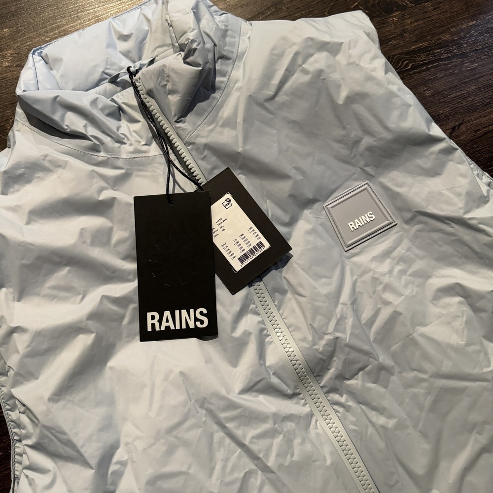Rains Fuse Vest Mens X- Small Sky Blue‎ Outerwear  Lightweight All Season $255